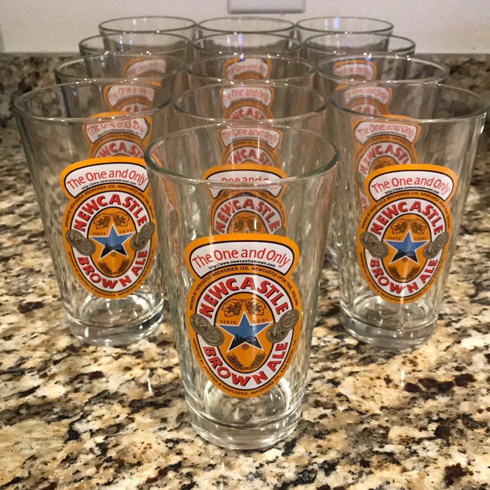 Newcastle Brown Ale Glasses